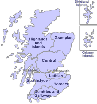 Scotland Map Regional Political