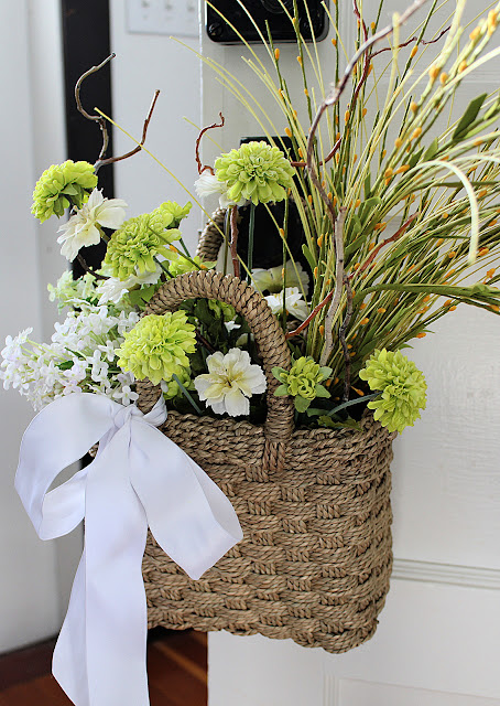 Early Spring Flower Basket with Thrift Store Finds