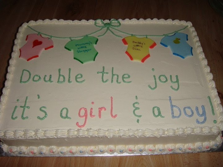 Twins Baby Shower Cake