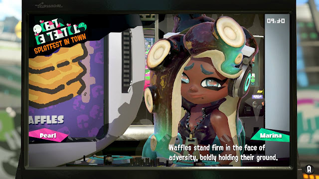 Splatoon 2 Splatfest pancakes vs. waffles Marina stand firm adversity holding ground