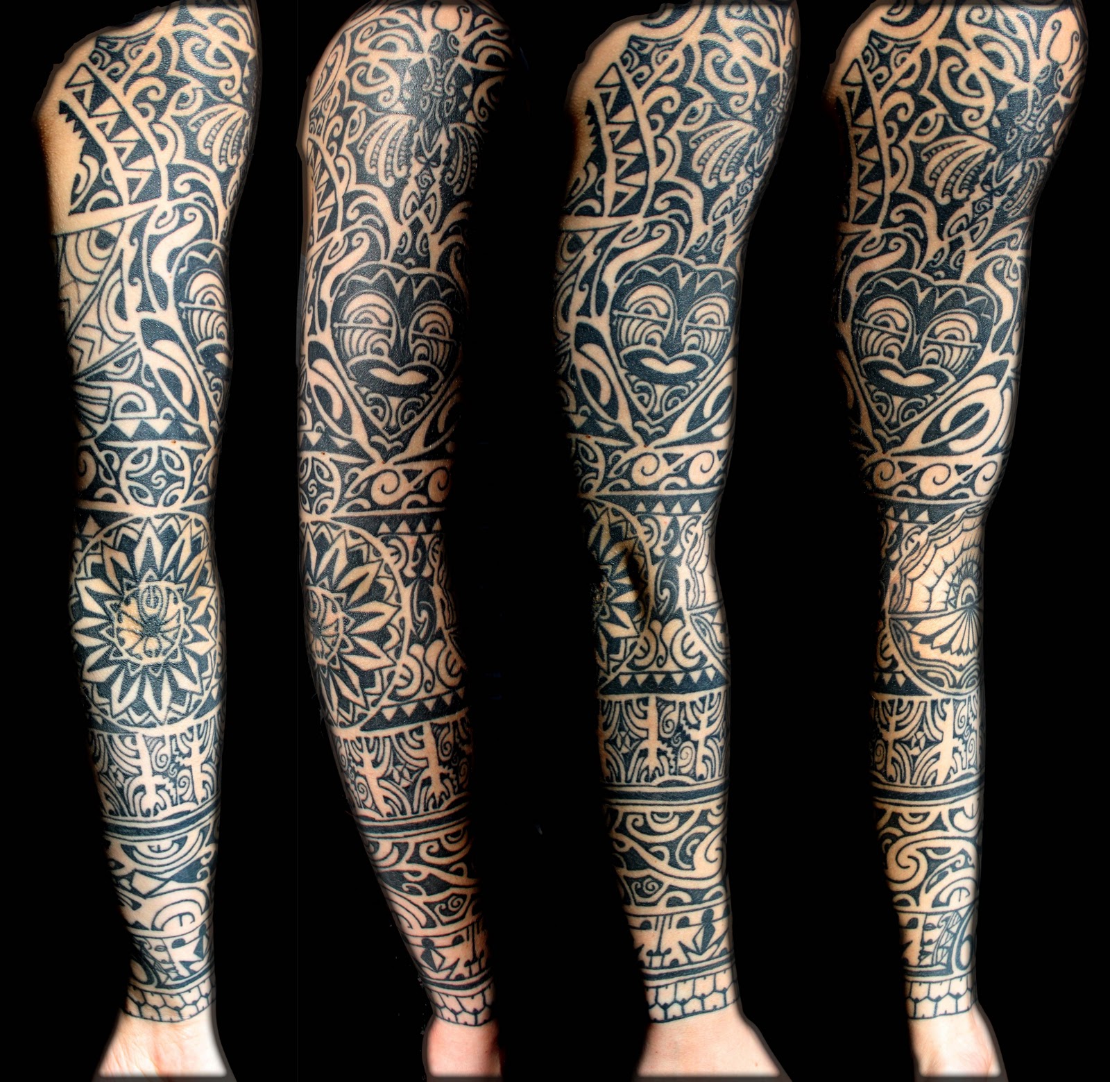 Full arm photo of my Polynesian tattoo