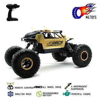 RC MOBIL OFFROAD CLIMBING CAR MONSTER SCALE 1:18 4WD 2.4Ghz Gold