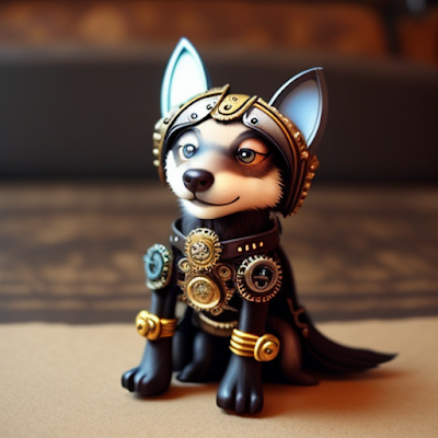 Steampunk Wolf Statue Miniature 3D amazingwallpapersa blogspot com (14)