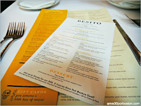 Dine Out Besito: Menú