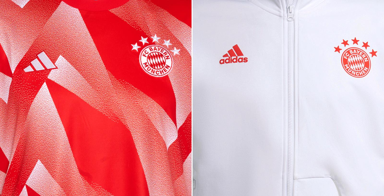 adidas Bayern 23/24 Prematch Jersey - Red / White