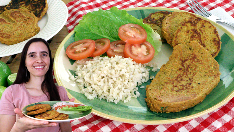 Bife de lentilha proteína vegetal