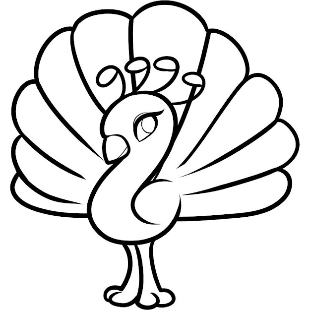 Beautiful Peacock Coloring Pages