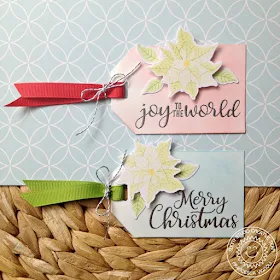 Sunny Studio Stamps: 25 Days of Christmas Tags using Petite Poinsettias by Franci Vignoli