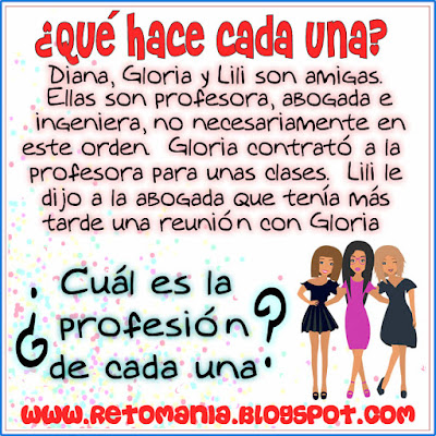 Acertijos, Acertijos matemáticos, Problemas matemáticos, Desafíos matemáticos, Problemas de lógica, Problemas para pensar, Tablas lógicas