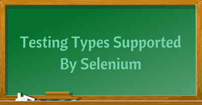 Testing Types Supported By Selenium