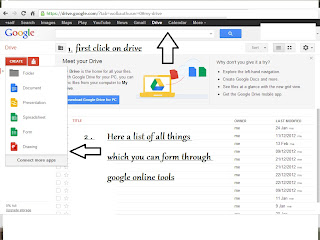 Online office. word, power point, excel, Drawing, Form in Google Drive