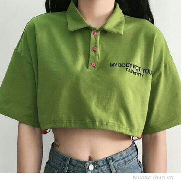 Áo Thun Cổ Trụ Croptop Siêu Đẹp