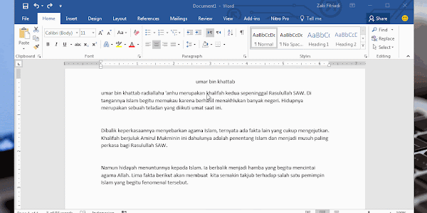Cara Mengatur Jenis Huruf, Ukuran Huruf, Huruf Kapital di Microsoft Word 2016