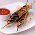 Lemon soy skewered chicken with hot dipping sauce