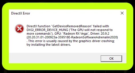 Fix FIFA 23 DirectX Function GetDeviceRemovedReason Failed With DXGI_ERROR_DEVICE_HUNG