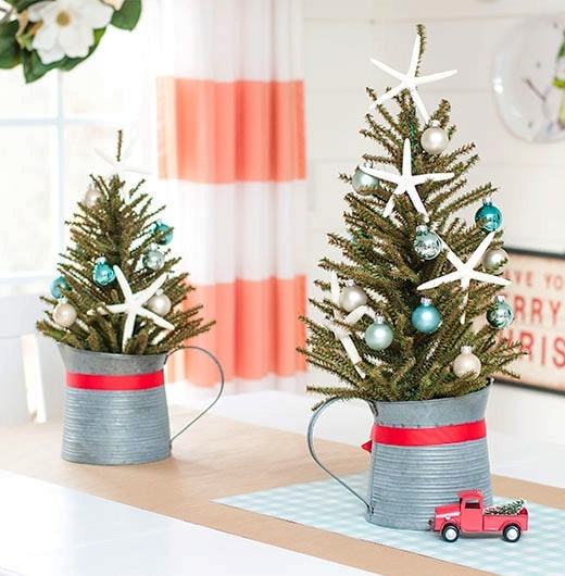 Minimalist Mini Christmas Trees | Small Tabletop Christmas Tree Ideas