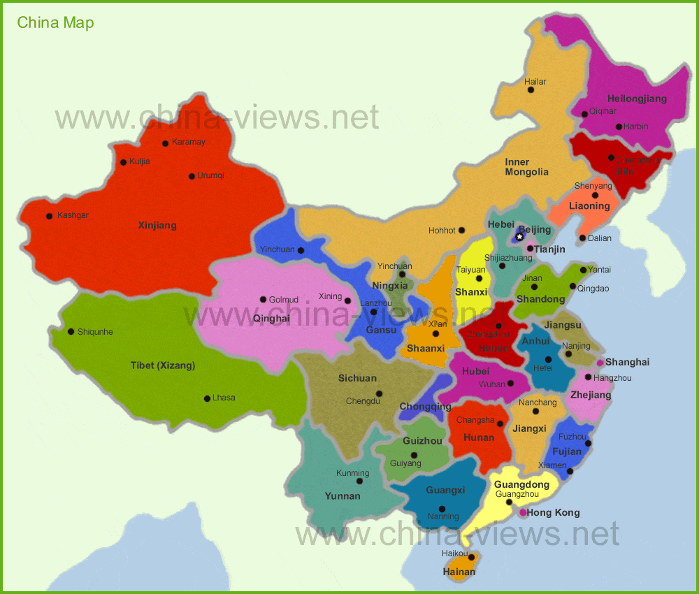 china map large