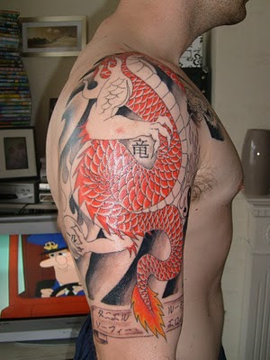 Half sleeve dragon tattoo TATTOO IDEAS
