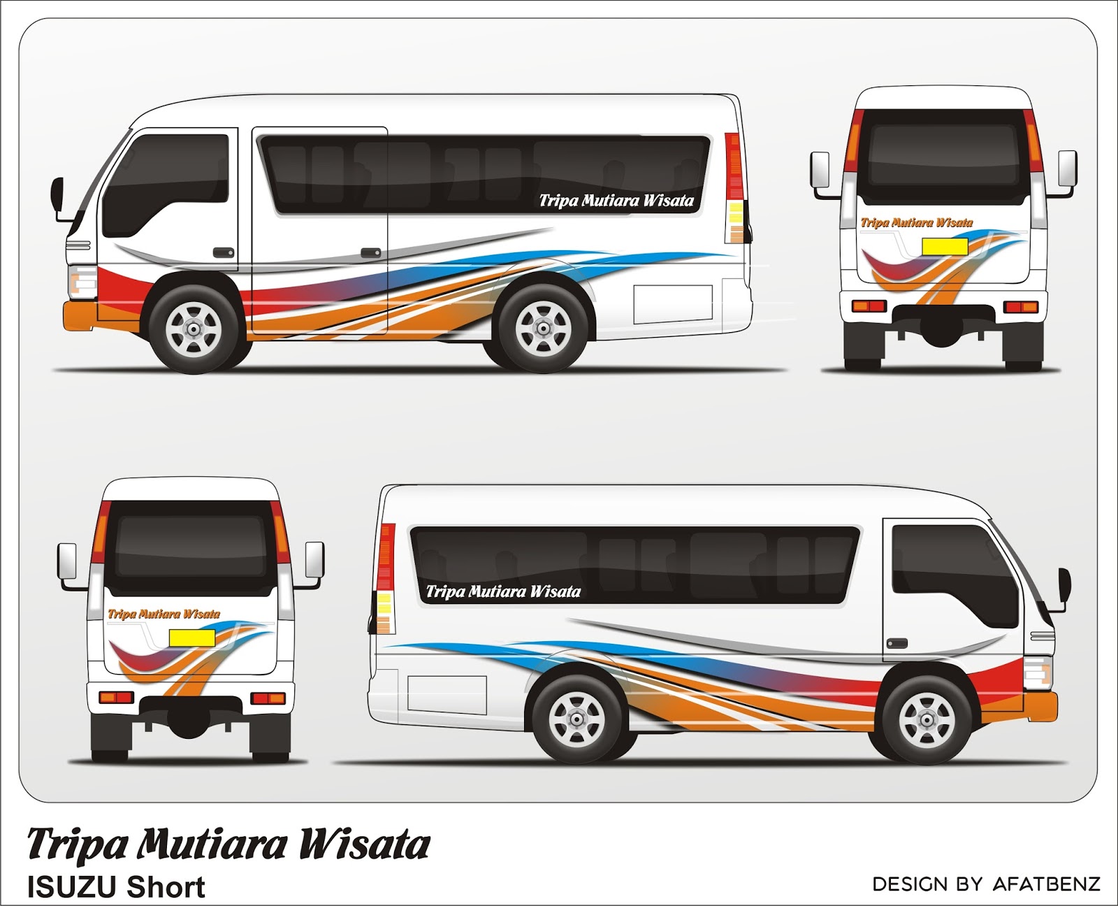 Jasa Design Livery Bus Medium Bus Elf Truck AfatBenz 