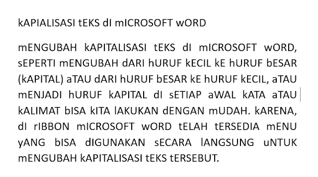 Cara Mengubah Teks Menjadi Huruf Kecil di Awal Kata