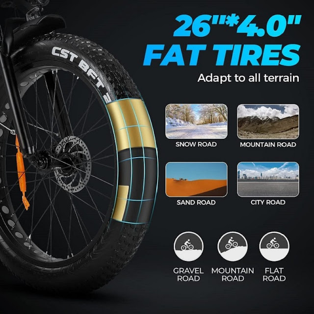 Eahora SameBike Fat Tire Electric Mountain Bike Mountain-Bikes