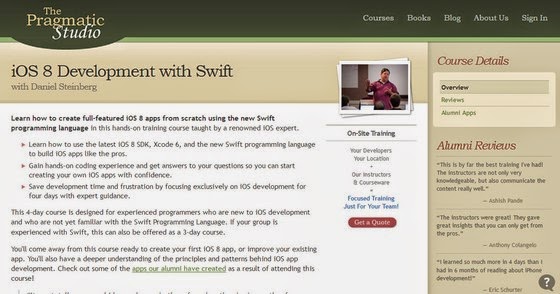 ThePragmaticStudio − iOS 8 Development with Swift