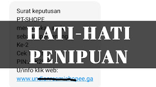 Penipuan dari pesan instan berupa link