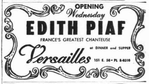 Edith Piaf - Versailles - 1948