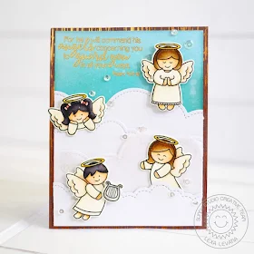 Sunny Studio Stamps: Little Angels & Angelic Sentiments Angel Encouragement Card by Lexa Levana