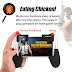 Mobile Game Fire Button Aim Key Gaming Trigger L1R1 Shooter Controller for PUBG Black; L1R1 Trigger + Gamepad Holder