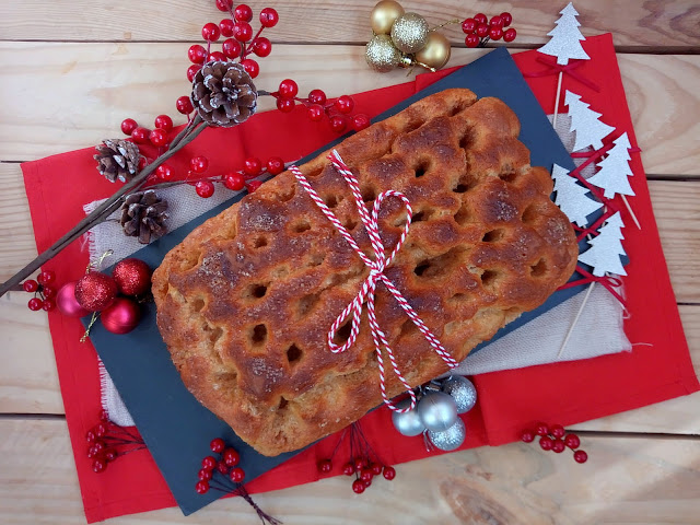 Brunsviger. Brioche danés navideño. Masas. Desayuno, merienda, horno, Cuca. Receta de Navidad