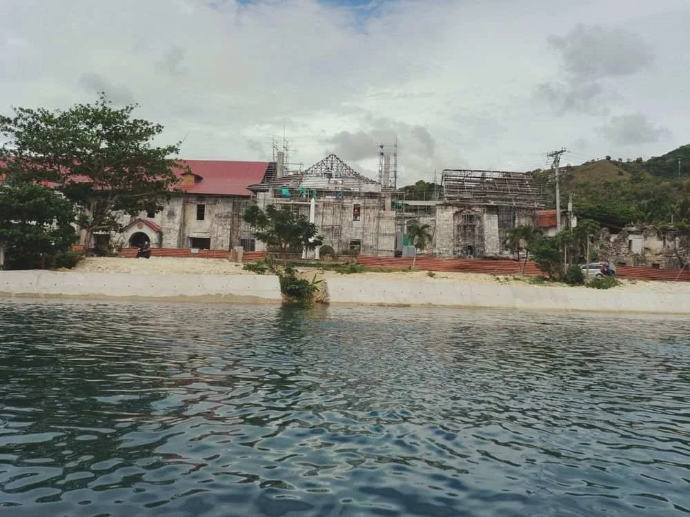 Loboc Church being restored