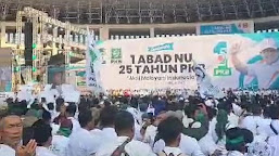  Prabowo Dan Jokowi Hadiri Harlah PKB Di Stadion Manahan Solo