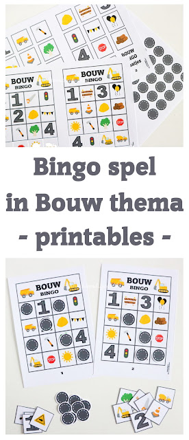 Bingo voor kinderfeestje, Bingo printables in Bouw thema, kinderfeestje printables, bingo kaarten printen, kinderfeest in bouw thema, werk in uitvoering feest, kinder bingo, bingo voor kinderen, bingo kopen, kopen bingoe voor kinderfeest, feest bingo