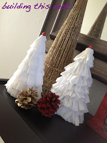 Ruffled Tabletop Christmas Trees