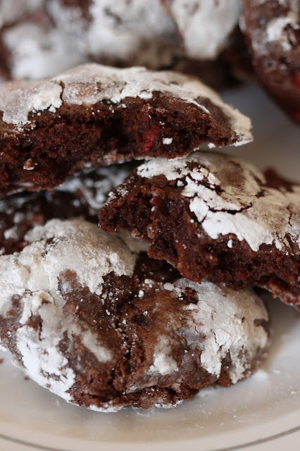 Chocolate Peppermint Crinkle Cookies | Tortillas and Honey