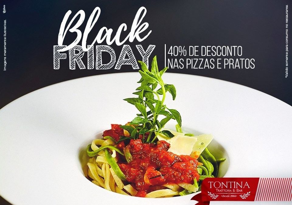 Tontina Trattoria & Bar com 40% off no Black Friday desta sexta-feira