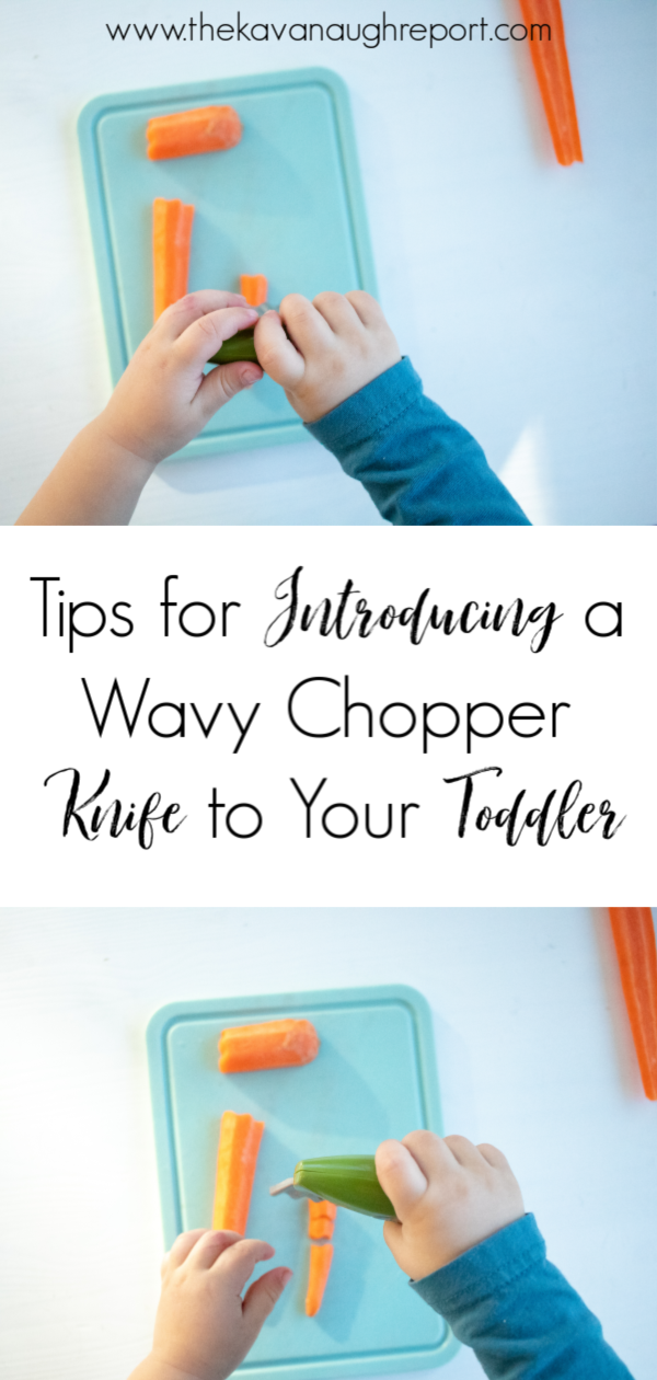 Here are some tips and tricks for introducing a wavy chopper knife to your toddler. This easy Montessori practical life tool can help encourage independence in the kitchen.