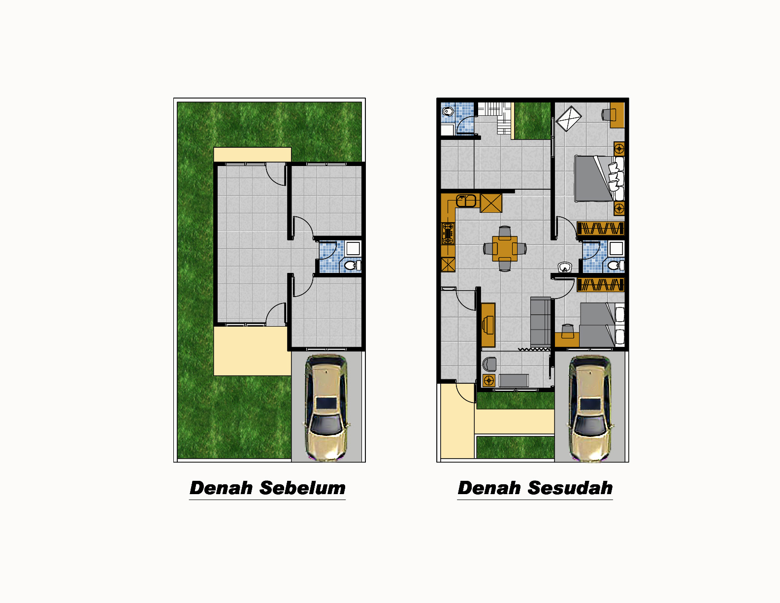 Top Denah Rumah Type 42 Minimalis Denarumah