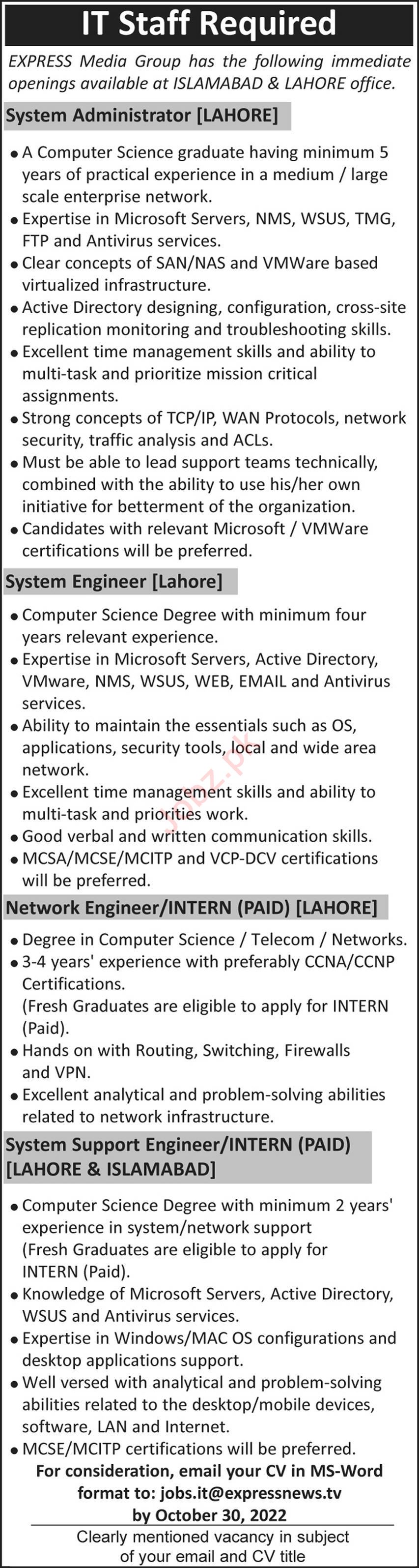 Latest Express Media Group job opportunities