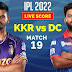 The IPL match between Calcutta Knight Riders and Delhi Capitals is going to take place