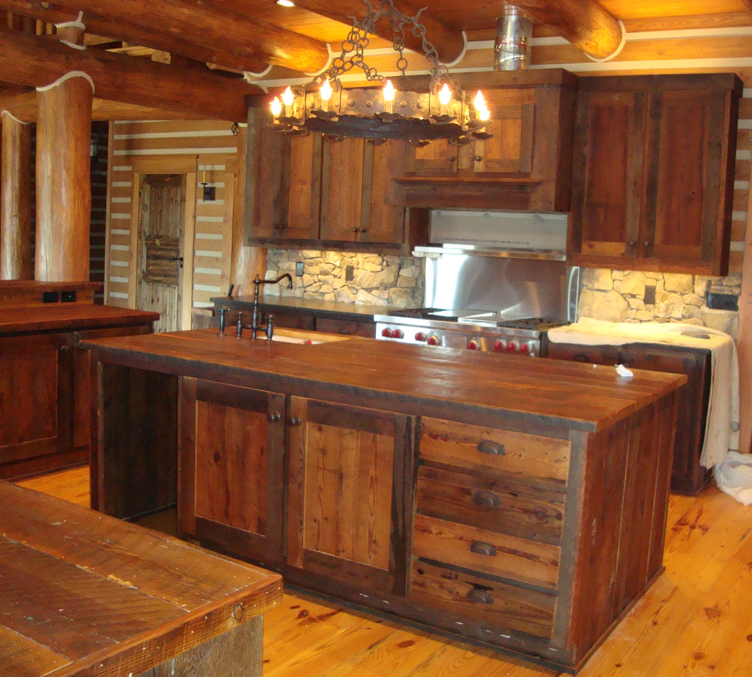 Rustic Barn Wood Kitchen Cabinets