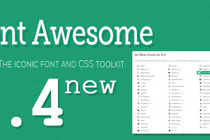 Font Awesome Sekarang Telah Diupdate Ke Versi 4.4