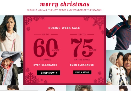 Old Navy Boxing Week Sale Extra 40% Off Clearance + 30% Off Promo Code
