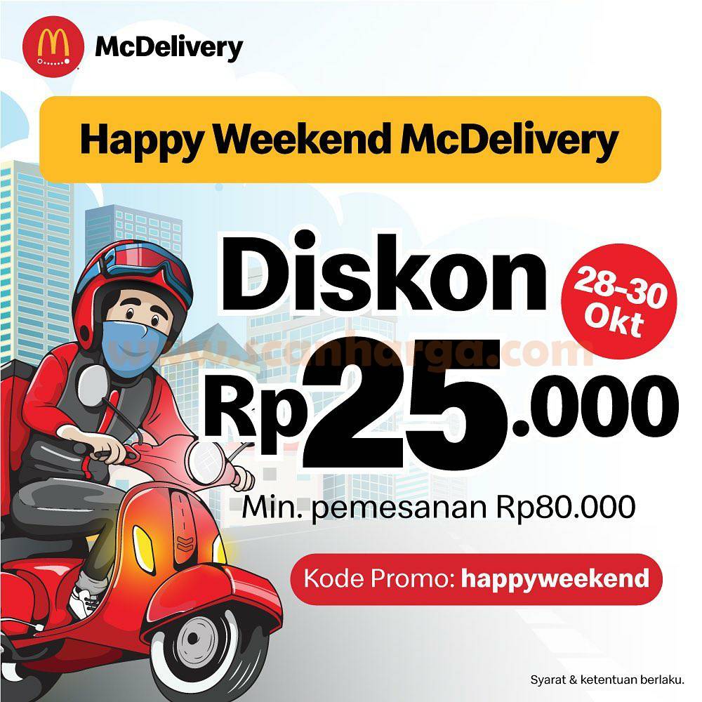Promo McDonald's Weekend McDelivery Diskon Rp. 25.000