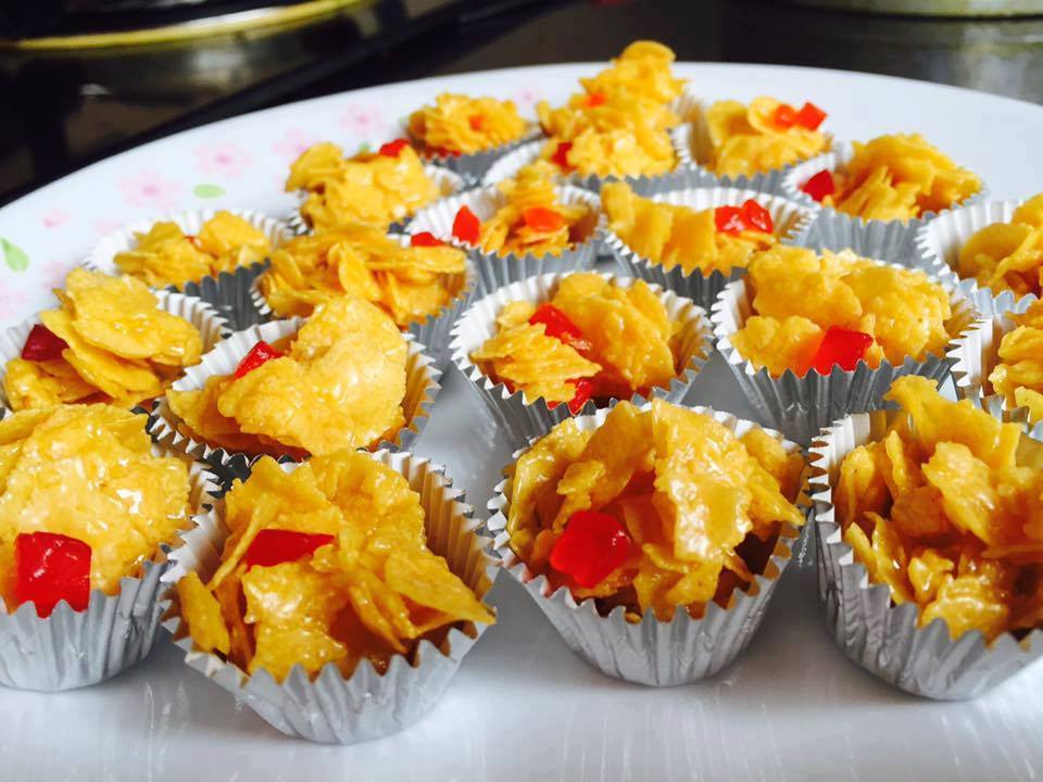 Resepi Biskut Raya Cornflakes Madu ~ Miss BaNu StoRy