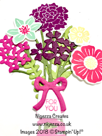 Customer Thank You Cards using Stampin' Up! Beautiful Bouquet Nigezza Creates
