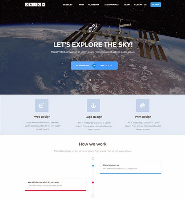 Orion - Free PSD Template