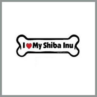 I Heart My Shiba Inu Car Magnet