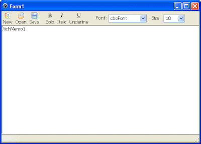 First run of the rich text editor project